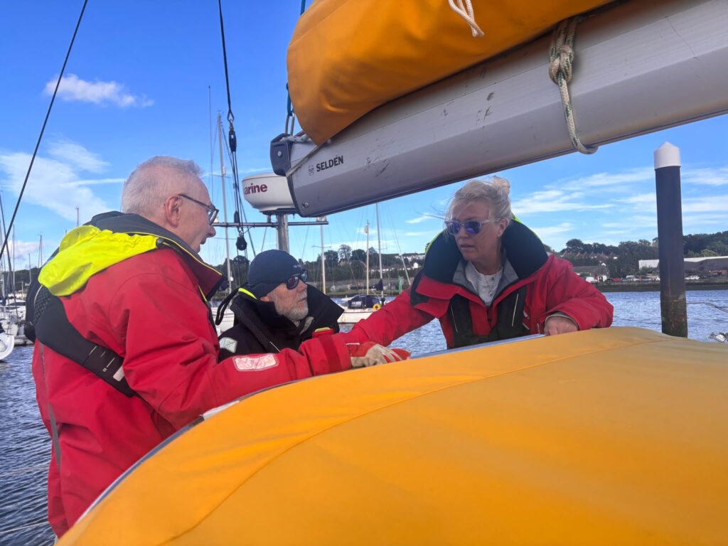 MOB practice adventure sailing